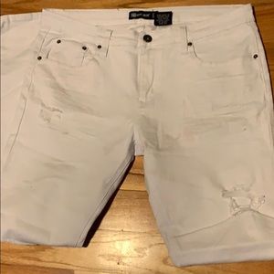 Royal White Ripped Jeans